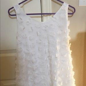 New York Co white flower blouse